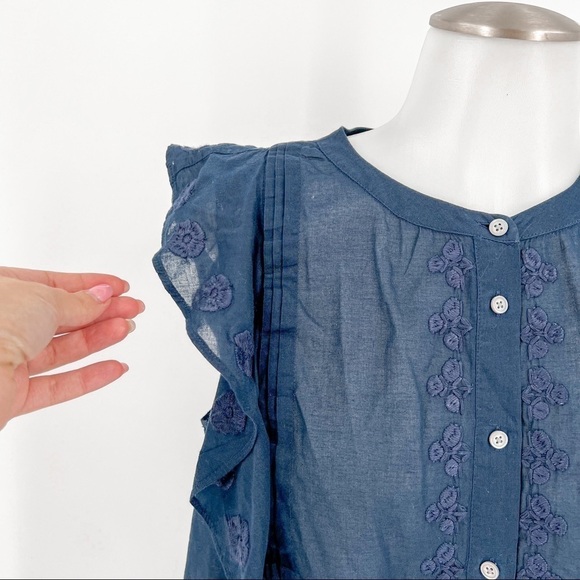 J. Crew Blue button down blouse - Picture 4 of 6